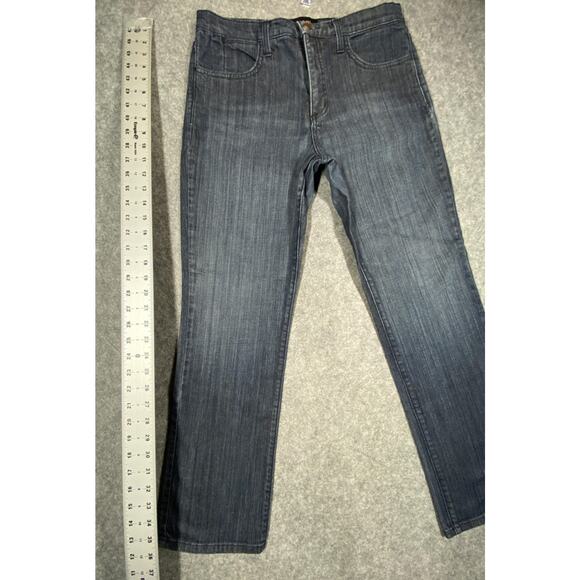 NYDJ Jeans Womens 10P Petite Blue Classic Straight Leg Made in USA Stretch Denim - Picture 6 of 13